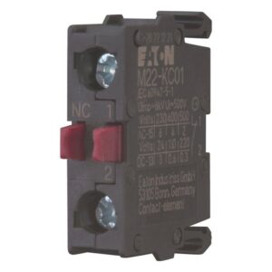 EATON M22-KC01 Hilfsschalterblock 1Ö, Bodenbefestigung, 6A/AC, Schraub, IP20 – Bild 1