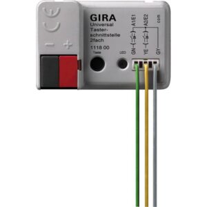 GIRA 111800 Binäreingang KNX UP 2f, Unterputz-Binäreingang, 2fach, potenzialfreie Kontakte, Sperrobjekt, Telegrammratenbegrenzung – Bild 1