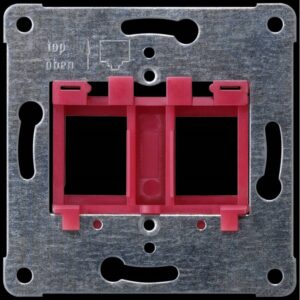 SIEMENS 5TG2078 Modulträger roter Einsatz für 2 modular-Jack-Steckverbinder – Bild 1