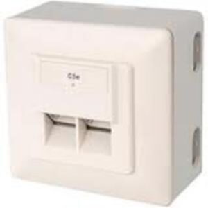 ASSMANN DN-9002-N CAT 5e Modulare Anschlussdose, geschirmt, 2x RJ45 8P8C, LSA, Reinweiß – Bild 1
