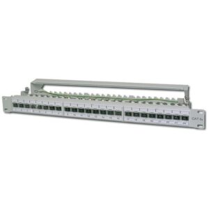 ASSMANN DN-91624S-EA Patchpanel Cat6A geschirmt RAL7035 24Ports 1HE – Bild 1