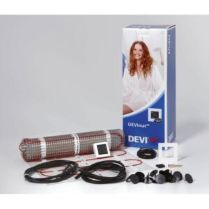 DEVI DEVImat 150 Dünnbett-Set Touch Heizkabel 150W/qm 1qm 1Kaltl 11W/m - Selbstklebend – Bild 1